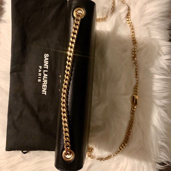 Authentic YSL black & gold chain clutch/purse - Picture 5 of 8
